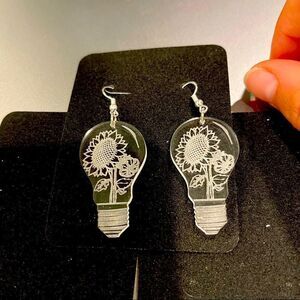 Acrylic sunflower earrings